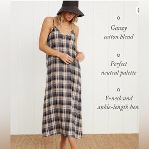 Jenni Kayne Winona Plaid Slip Dress XS